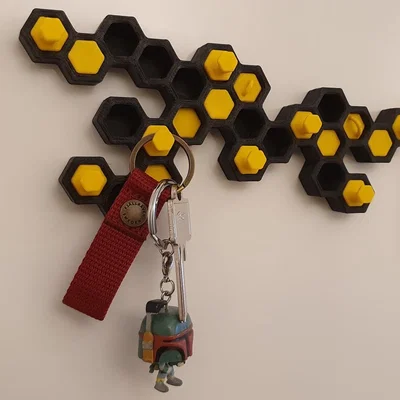 Honeycomb Key Holder - Giá treo chìa khóa tổ ong gắn nam châm