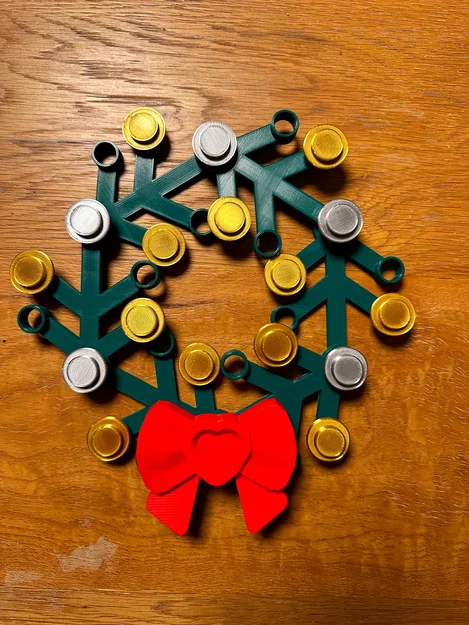 Nơ đỏ trang trí cho vòng hoa Lego khổng lồ - Phụ kiện in 3D - Image 1