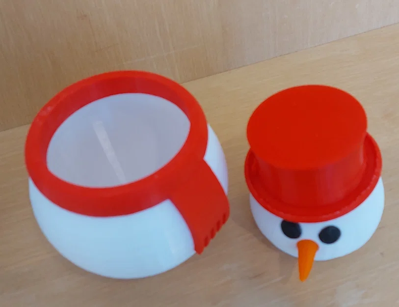 Hộp đựng kẹo hình người tuyết 3D dễ thương cho mùa lễ hội - Image 2