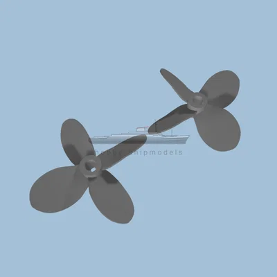 Bộ chân vịt tàu 4 cánh - 50 mm
