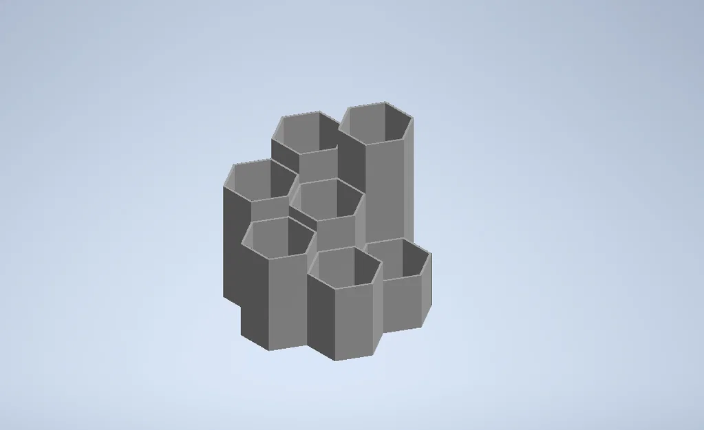 Khay cắm bút để bàn hình lục giác in 3D gọn gàng, tinh tế - Image 1