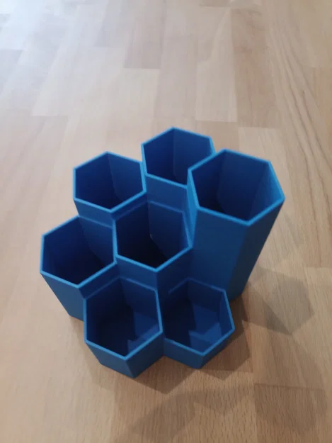 Khay cắm bút để bàn hình lục giác in 3D gọn gàng, tinh tế - Image 2