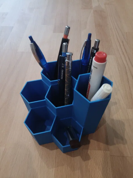 Khay cắm bút để bàn hình lục giác in 3D gọn gàng, tinh tế - Image 3