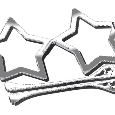 Mẫu kính hình ngôi sao phong cách Disco thời trang in 3D