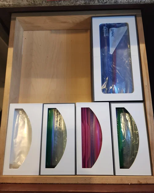 Hộp đựng túi Ziplock không cần đế Gridfinity - Image 1