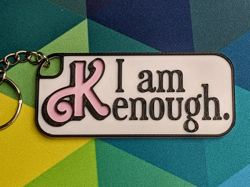 Móc khóa I am Kenough - Phụ kiện in 3D cá tính từ phim Barbie - Image 1