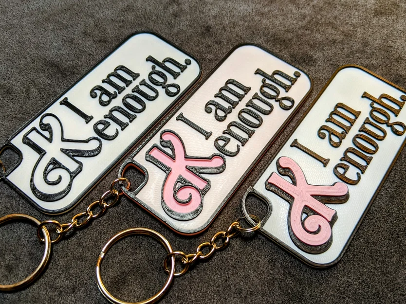 Móc khóa I am Kenough - Phụ kiện in 3D cá tính từ phim Barbie - Image 2