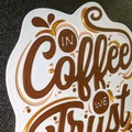Biển trang trí treo tường 3D In Coffee We Trust nghệ thuật - Thumbnail 3