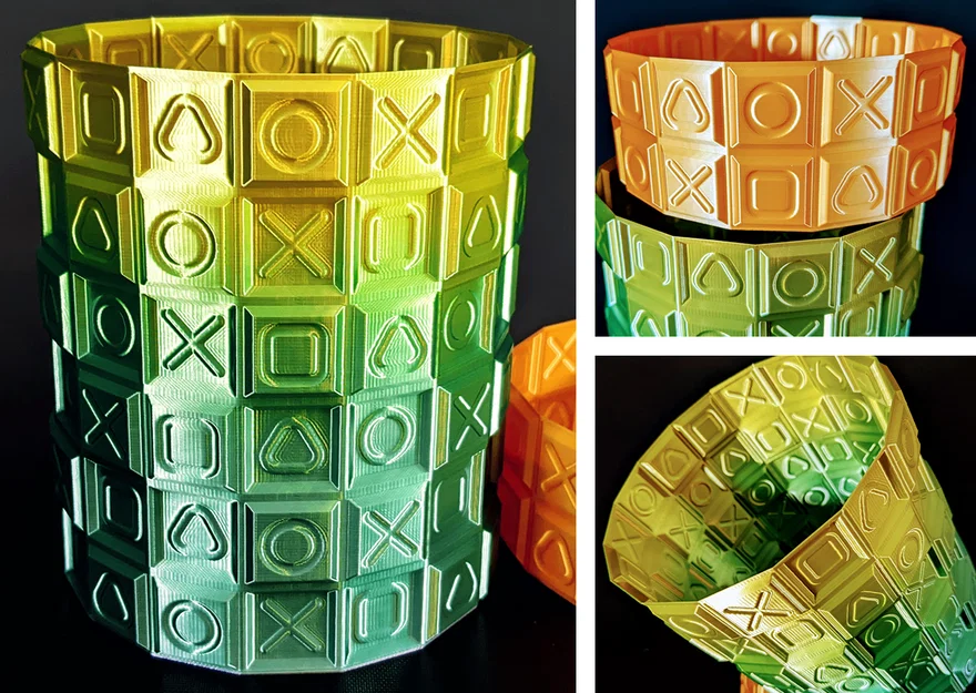 Bộ bình hoa biểu tượng PlayStation △ ◯ ╳ ▢ (3 kích thước) - Image 1