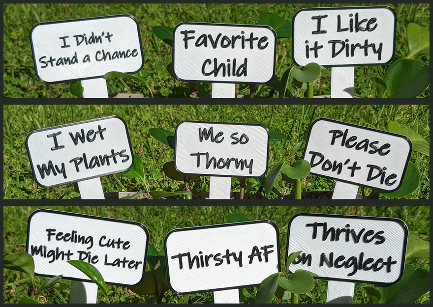 Bộ 20 thẻ cắm chậu cây hài hước trang trí cực xinh - Image 1