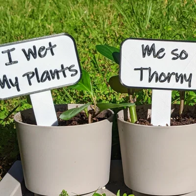 Bộ 20 thẻ cắm chậu cây hài hước trang trí cực xinh