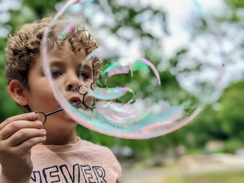 Bộ đồ chơi thổi bong bóng xà phòng in 3D đơn giản cho bé - Image 1