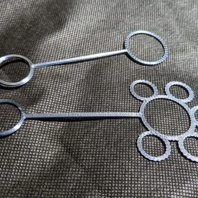 Bộ đồ chơi thổi bong bóng xà phòng in 3D đơn giản cho bé