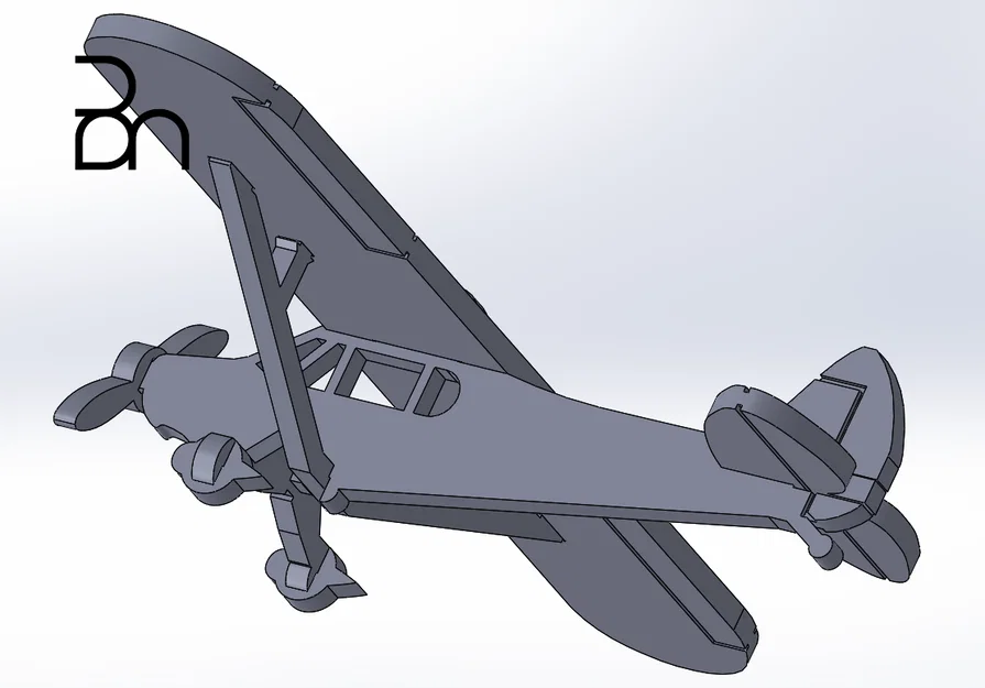 Mô hình lắp ráp máy bay Piper J-3 Cub (Kit Card) - Image 3