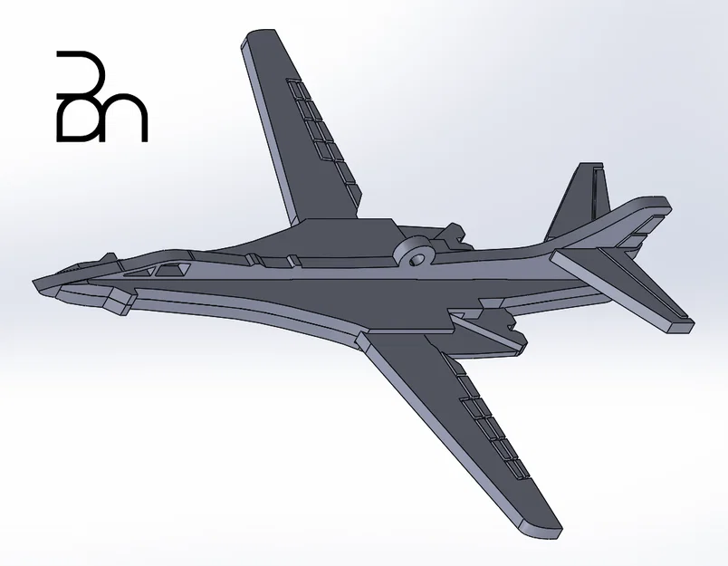 Mô hình Kit Card máy bay ném bom B-1 Lancer - Image 2