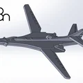Mô hình Kit Card máy bay ném bom B-1 Lancer - Thumbnail 2