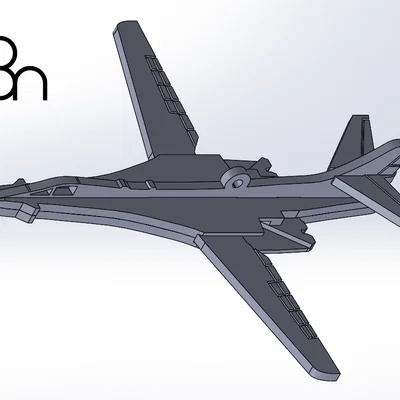 Mô hình Kit Card máy bay ném bom B-1 Lancer