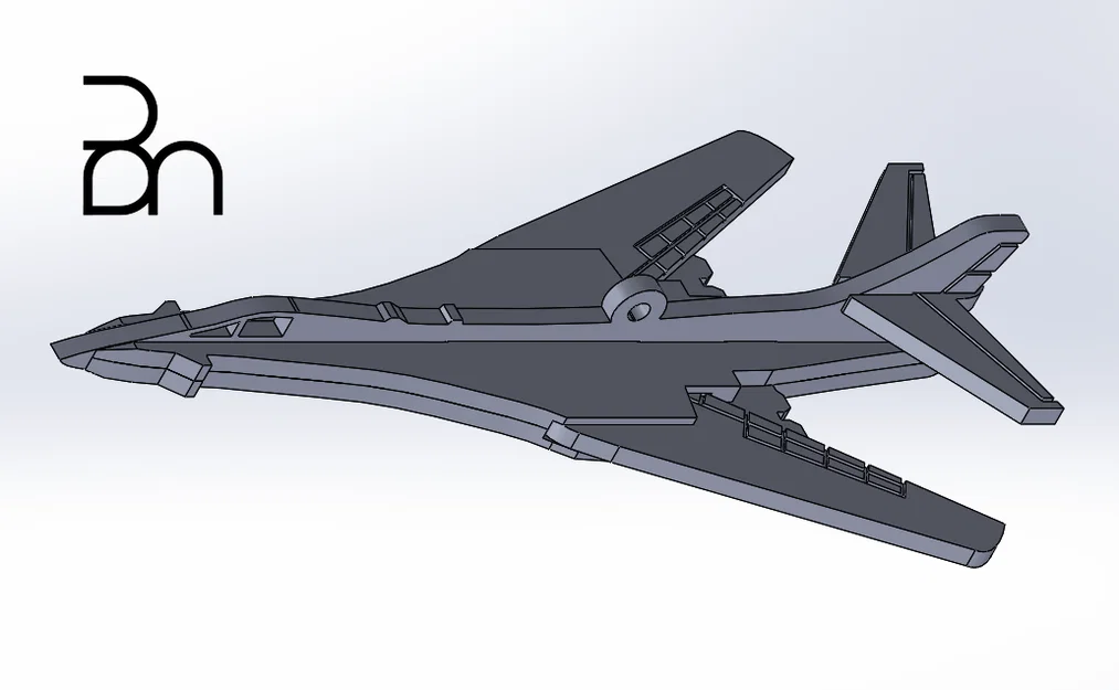 Mô hình Kit Card máy bay ném bom B-1 Lancer - Image 3