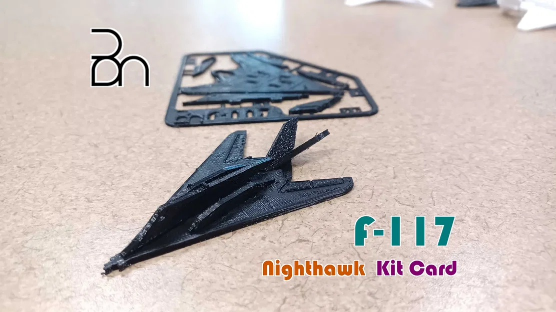 Mô hình Kit Card máy bay F-117 Nighthawk - Image 1