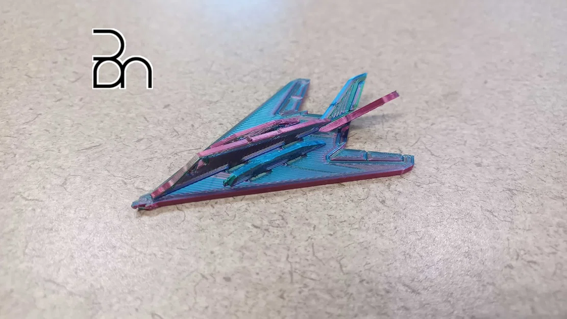 Mô hình Kit Card máy bay F-117 Nighthawk - Image 2