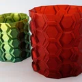 Hũ đựng đồ để bàn họa tiết lục giác (Hexagon Patterned Vase) - Thumbnail 2