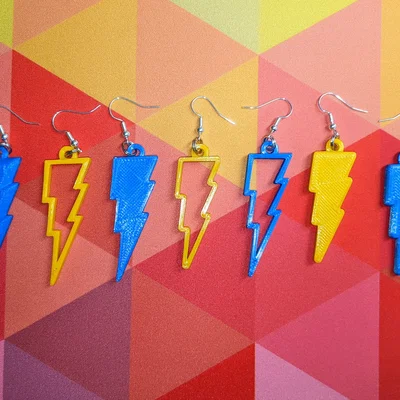 Bông tai tia sét (Lightning Bolt) - 6 kiểu dáng cực chất để in 3D