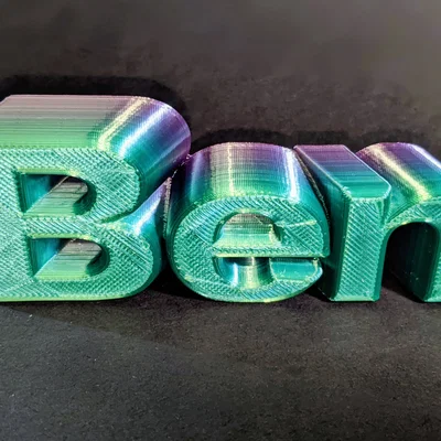 Mô hình bảng tên để bàn 3D chữ Ben ấn tượng và bắt mắt