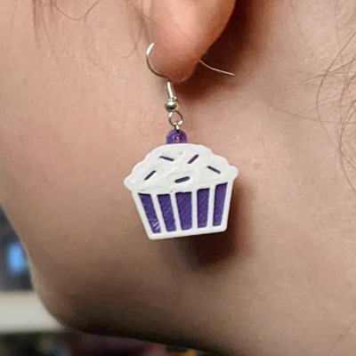 Hoa tai và Móc khóa Cupcake - Quà tặng tiệc tùng