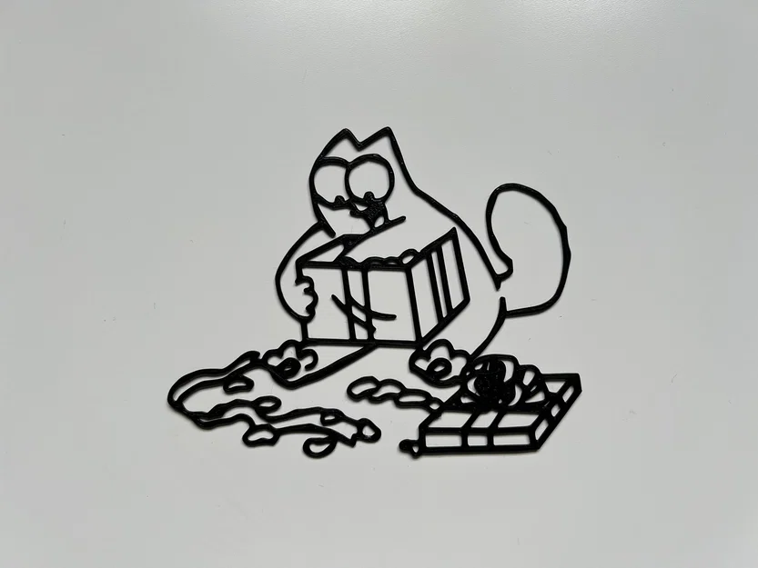 Tranh treo tường 3D Simon’s Cat trang trí Giáng sinh độc đáo - Image 1