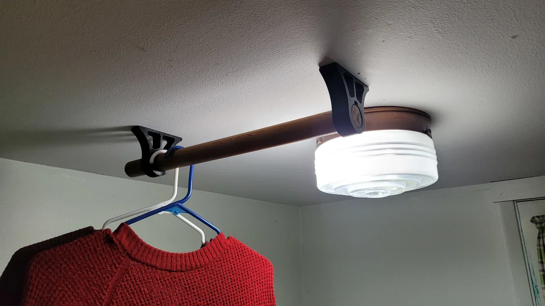 Giá treo thanh treo quần áo, gắn trần (Top-Mount) - Image 2