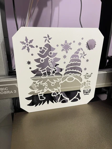 Khuôn mẫu Stencil ông già Noel và cây thông - Chủ đề Giáng sinh - Image 1