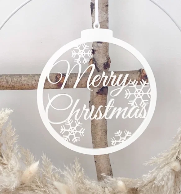 Đồ trang trí Merry Christmas in 3D cho cây thông và cửa - Image 1