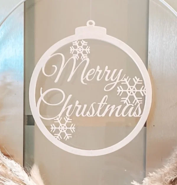 Đồ trang trí Merry Christmas in 3D cho cây thông và cửa - Image 2