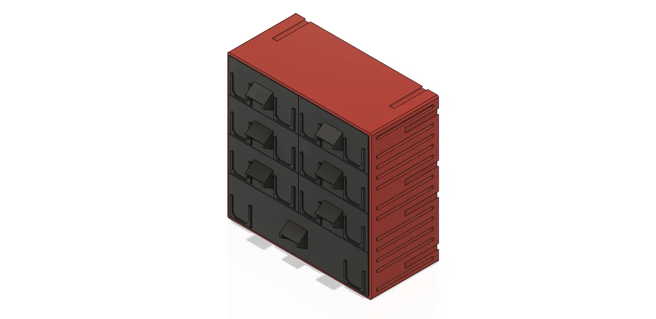 Hộp đựng đồ có ngăn kéo Box with drawer_6x2+1_150x70x150 - Image 1