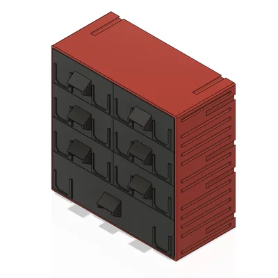 Hộp đựng đồ có ngăn kéo Box with drawer_6x2+1_150x70x150
