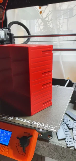 Hộp đựng đồ có ngăn kéo Box with drawer_6x2+1_150x70x150 - Image 3