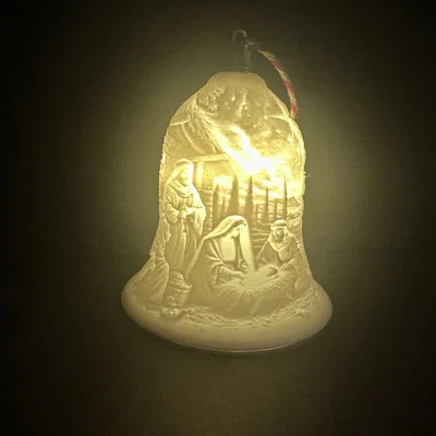 Chuông Trang Trí Giáng Sinh Lithophane Chúa Giáng Sinh