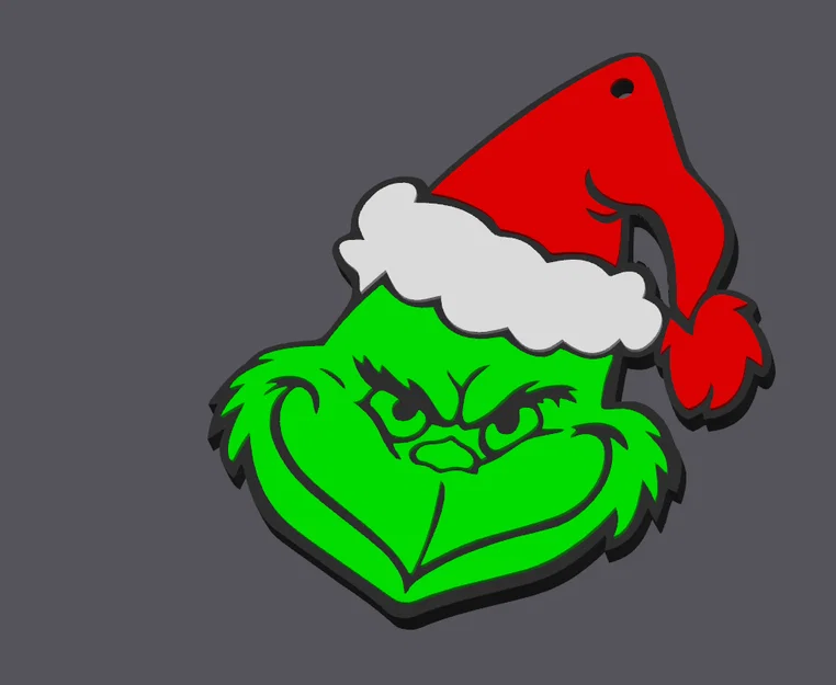 Mô hình trang trí treo cây thông hình Grinch cho mùa Giáng sinh - Image 1