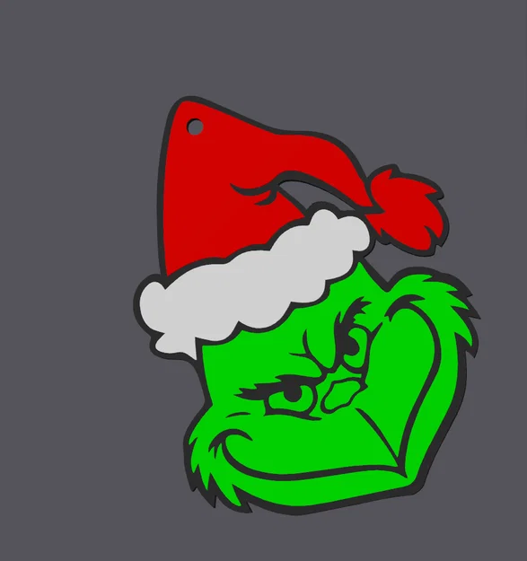 Mô hình trang trí treo cây thông hình Grinch cho mùa Giáng sinh - Image 2