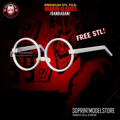 Mẫu in 3D kính mắt Cosplay Okarun từ Dandadan (File STL miễn phí)