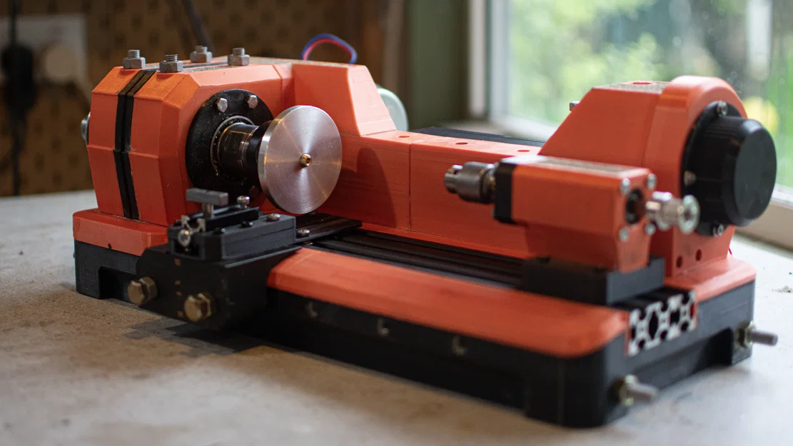 Open Lathe V1: Máy tiện tự chế bằng in 3D kết hợp bê tông - Image 1