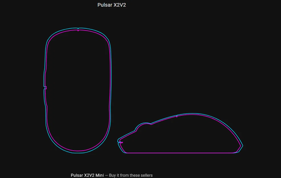 Mô hình 3D chuột gaming Pulsar X2V2 Mini tối ưu cho dân mod gear - Image 1