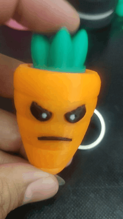Carrot Clicker - Móc khóa cà rốt siêu quạu - Image 1