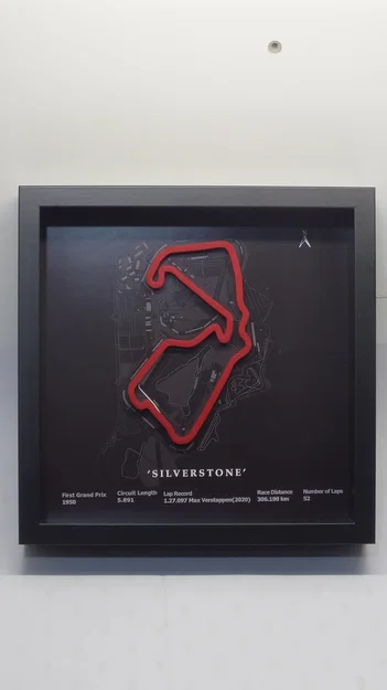 Khung Trưng Bày Mô Hình Đường Đua F1 Silverstone - Image 3