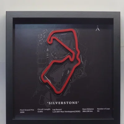 Khung Trưng Bày Mô Hình Đường Đua F1 Silverstone