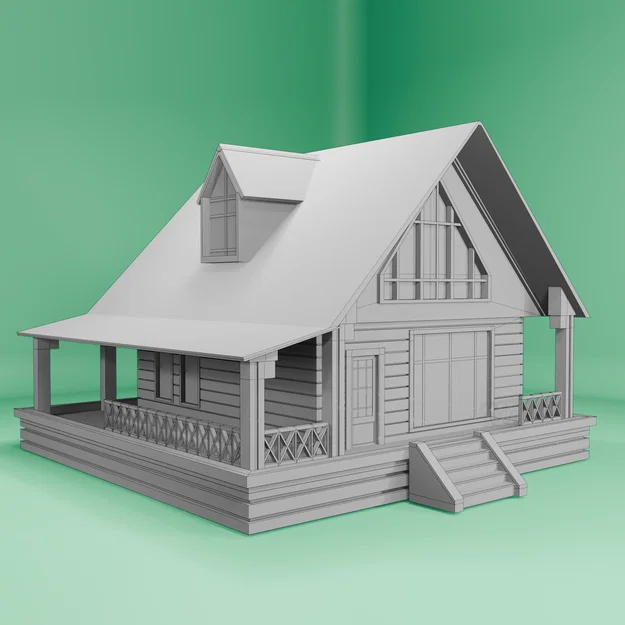 Mô hình kiến trúc nhà 3D (Architectural house) - Image 1