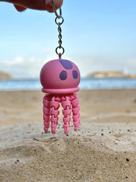 Mô hình sứa Spongebob Jellyfish Flexi Mini in 3D làm móc khóa - Image 1