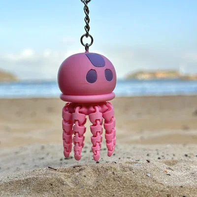 Mô hình sứa Spongebob Jellyfish Flexi Mini in 3D làm móc khóa