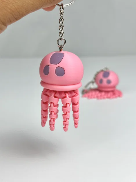 Mô hình sứa Spongebob Jellyfish Flexi Mini in 3D làm móc khóa - Image 2