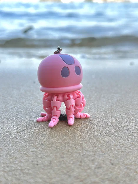 Mô hình sứa Spongebob Jellyfish Flexi Mini in 3D làm móc khóa - Image 3